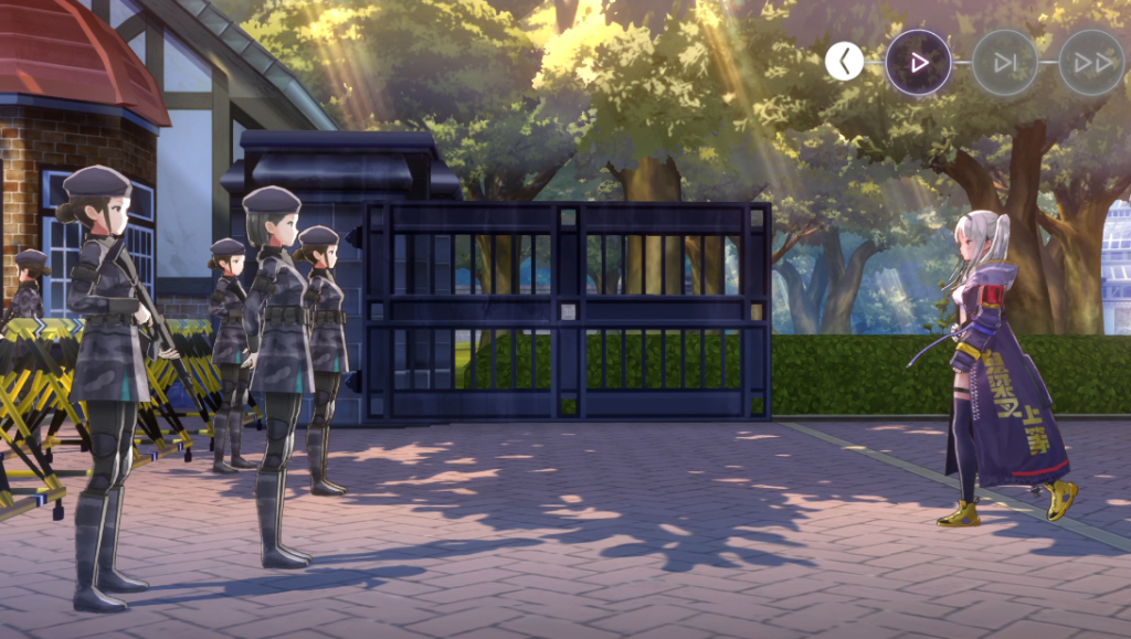 正門前に姿を現すまっきー